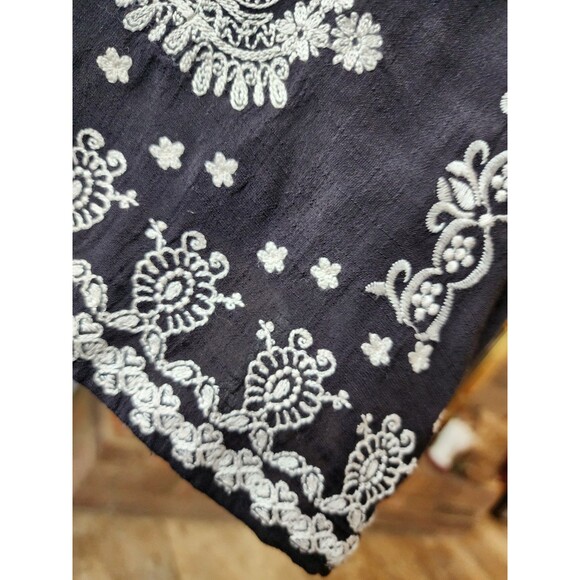 Anthropologie THML Dress Womens Black Sleeveless Midi Embroidered Boho Sz Small - Picture 10 of 10